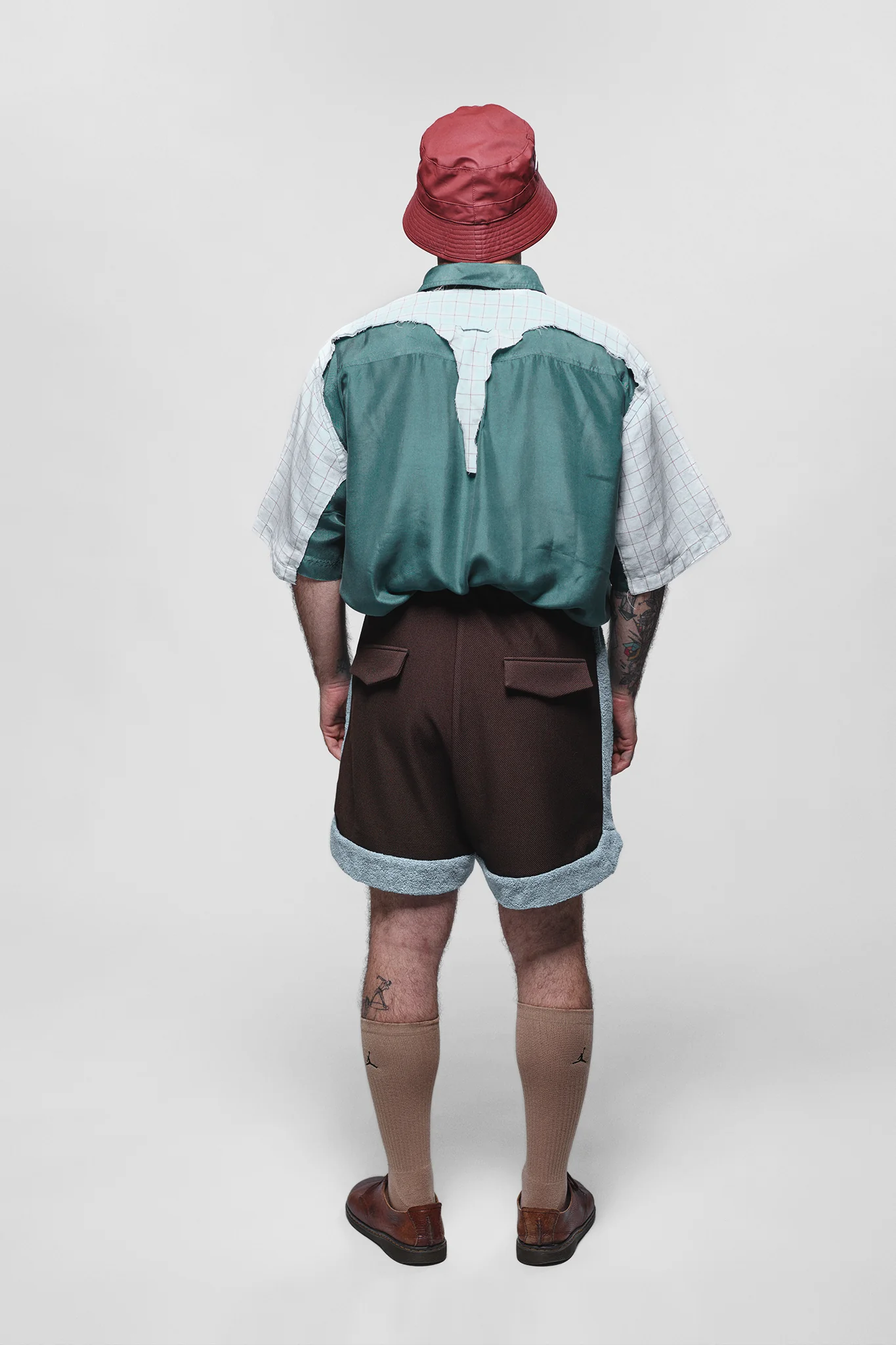 BROWN-BLUE SHORTS - Image 4