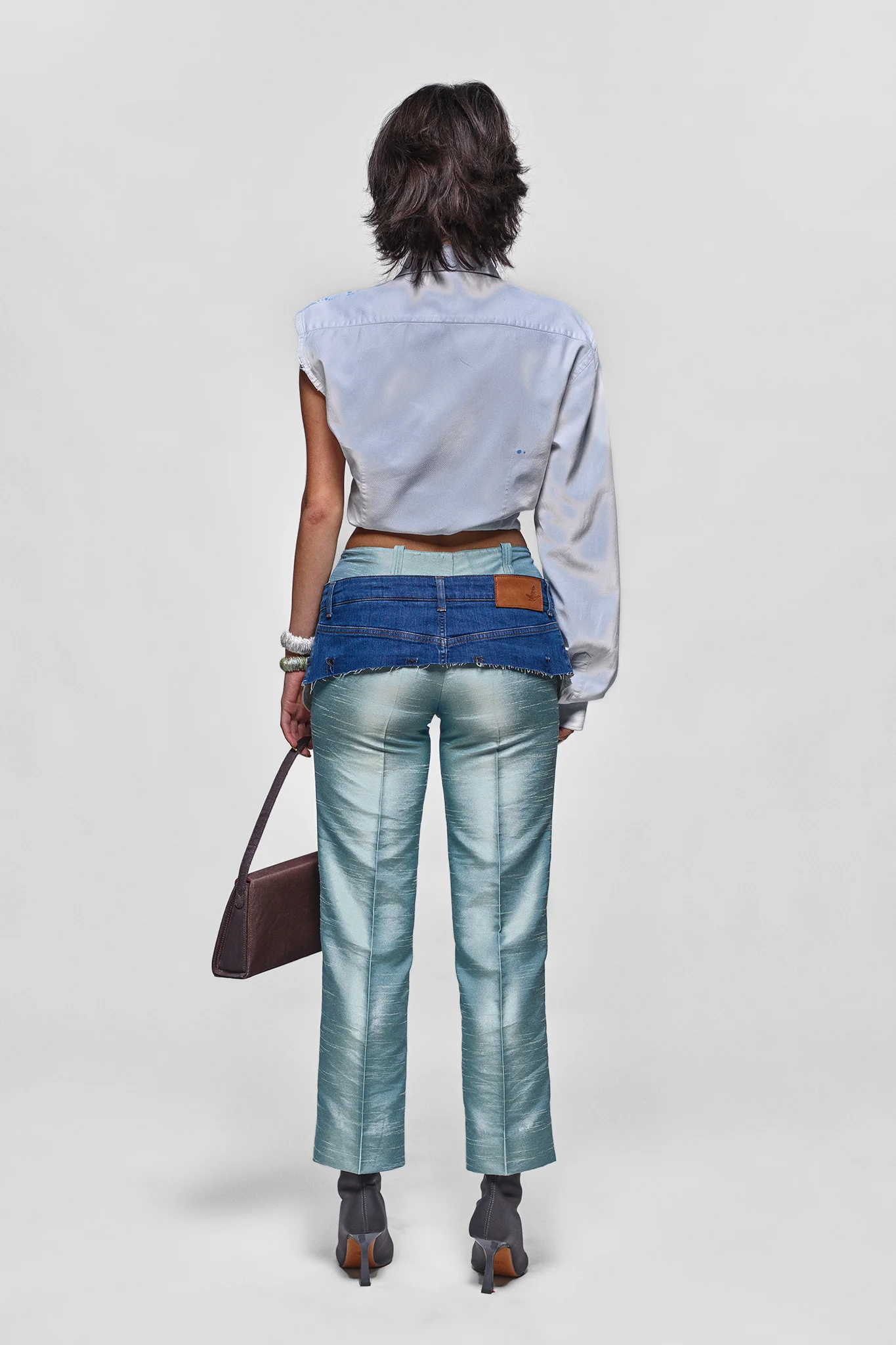 GREEN TROUSERS WITH JEAN BELT - Image 3