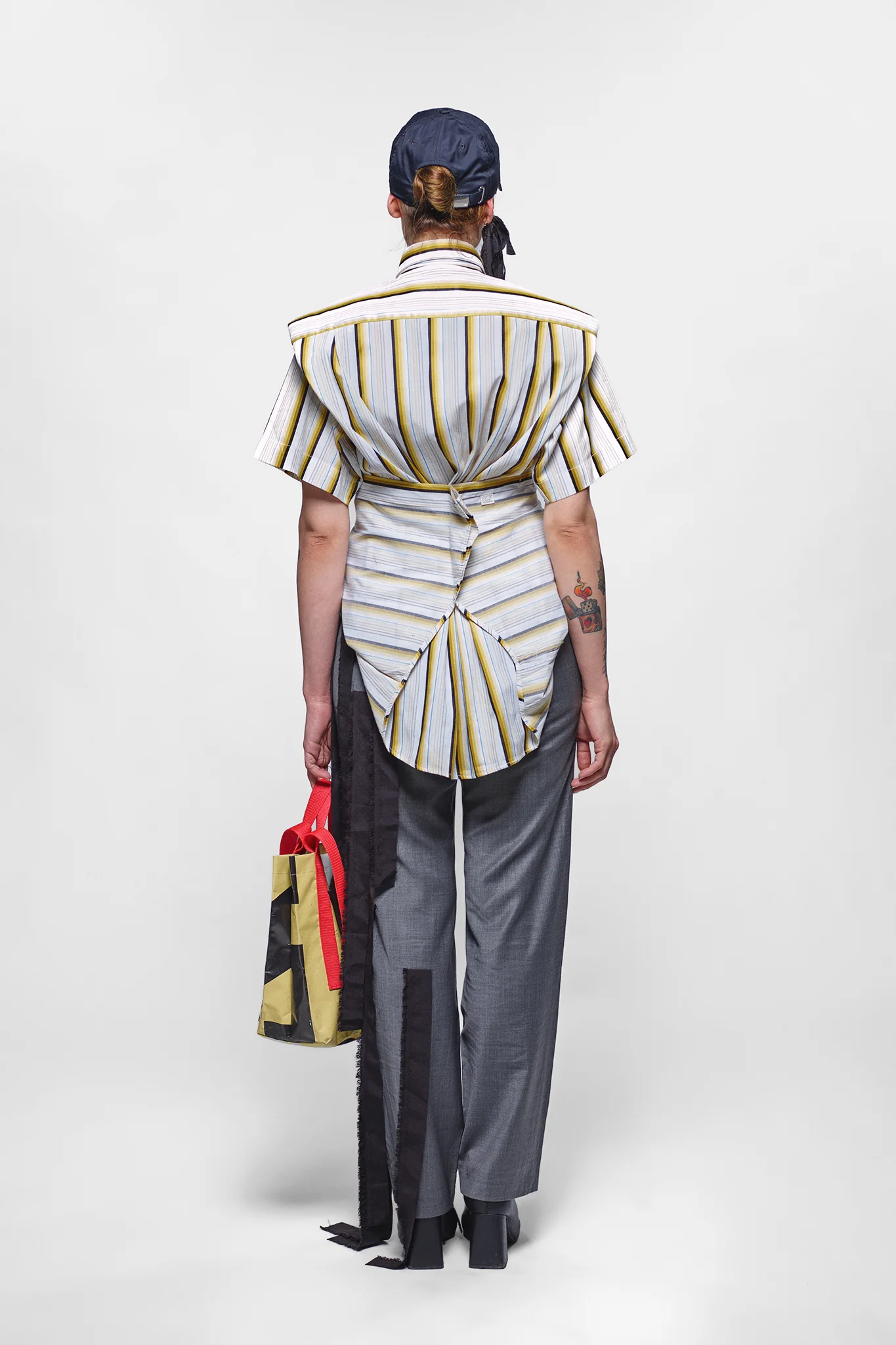 GREY HALF FRINGED TROUSERS - Image 3