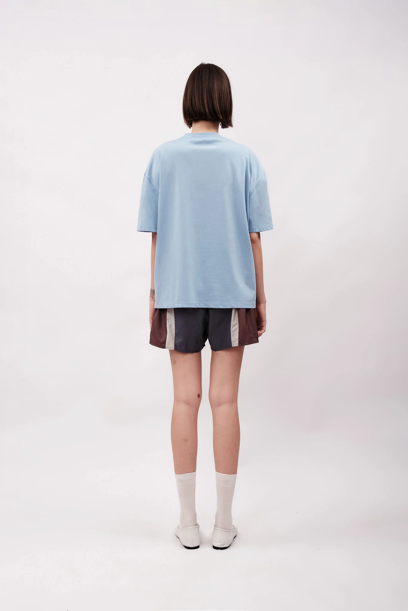 LOGO PRINTED OVERSIZE T-SHIRT - BABY BLUE - Image 7