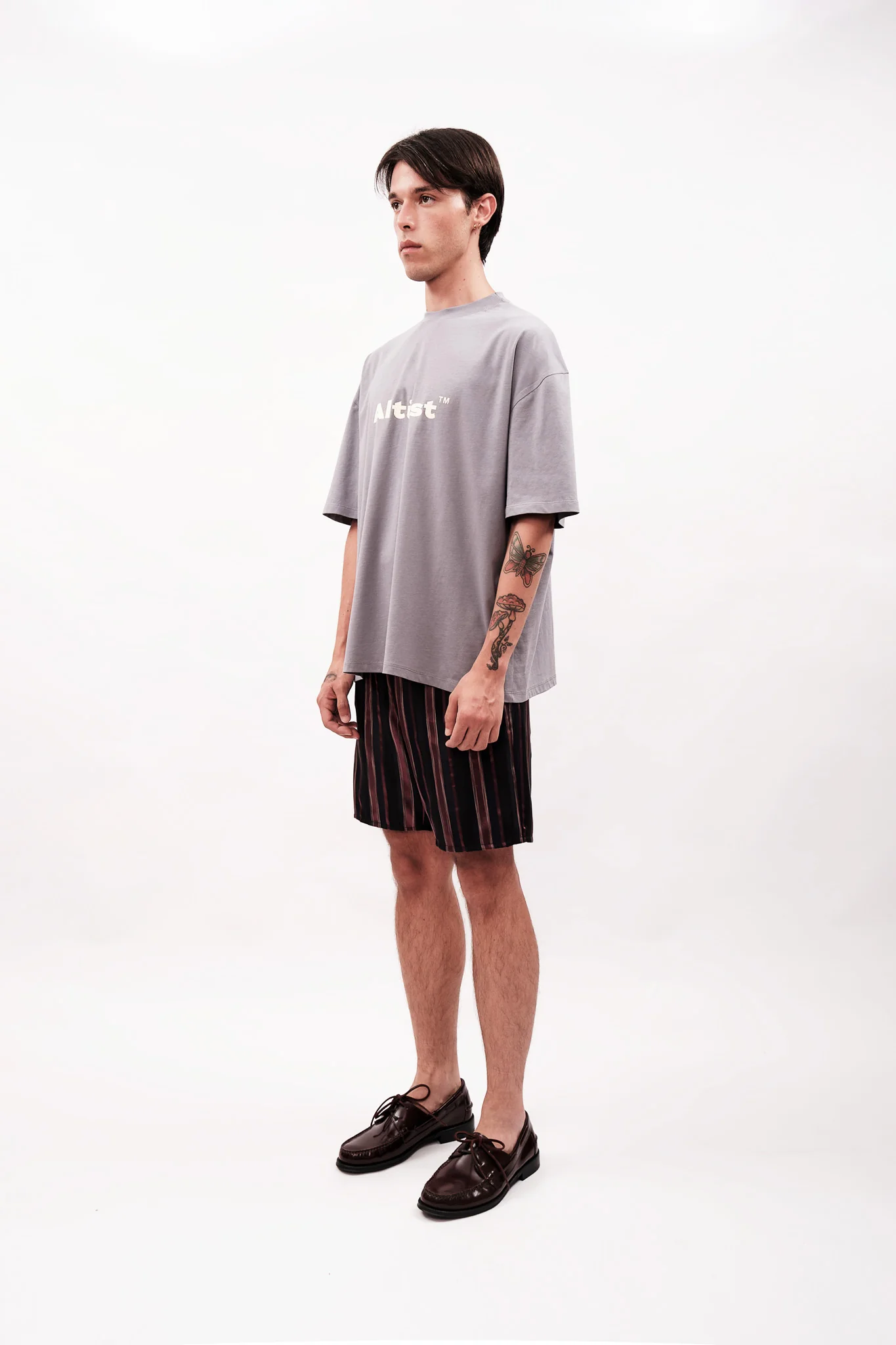 LOGO PRINTED OVERSIZE T-SHIRT - GREY - Image 3