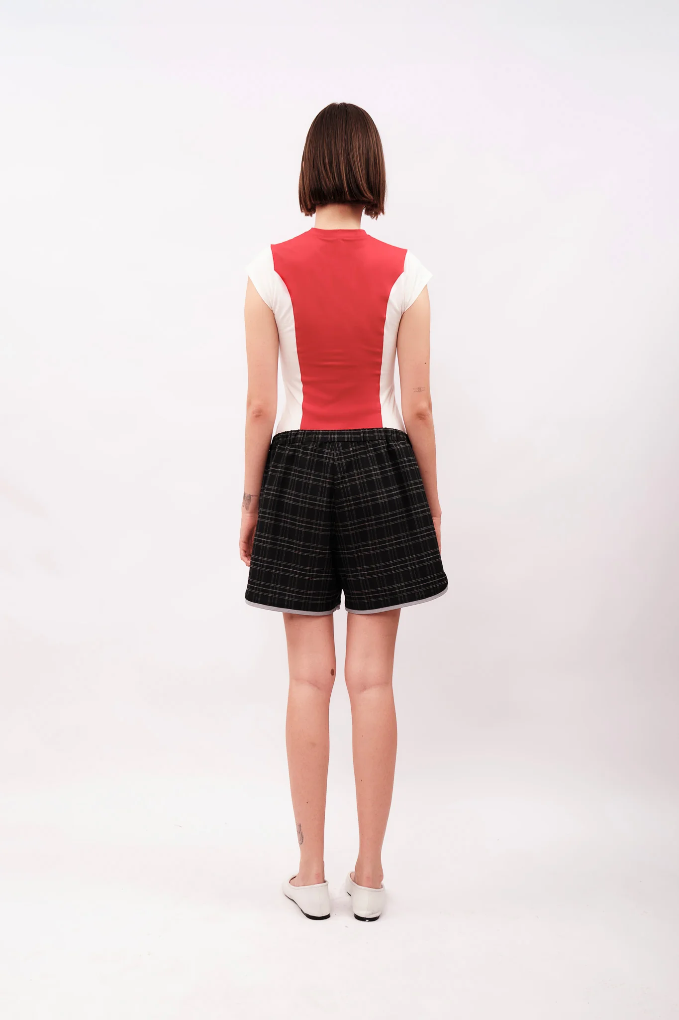 PANELLED BABY TEE - RED & WHITE - Image 3