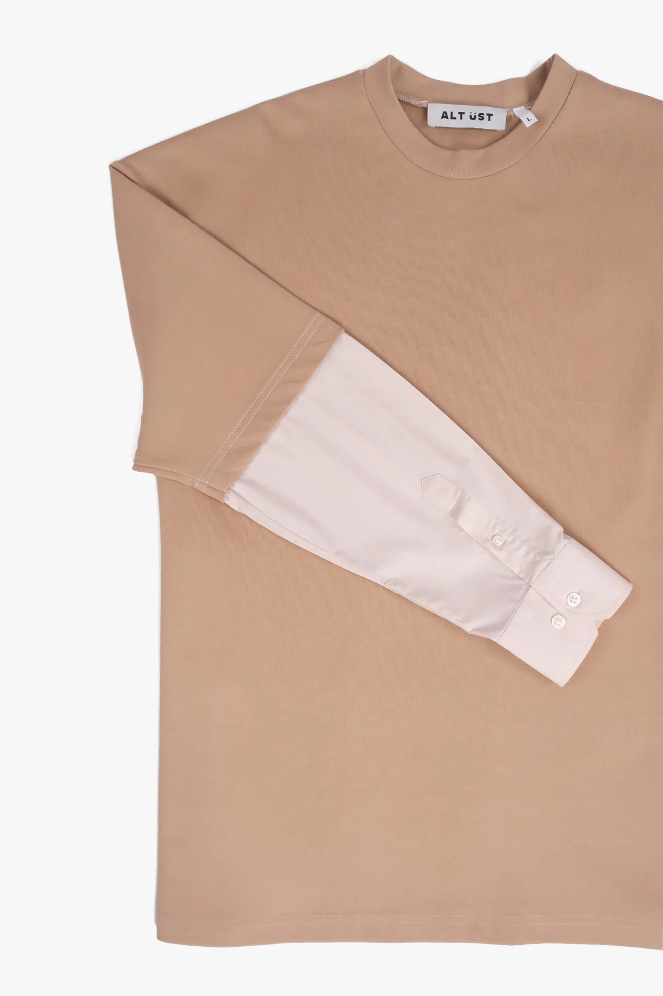 SHIRT SLEEVED T-SHIRT – ONE OF ONE IN "CAMEL-BEIGE" - L - Image 3