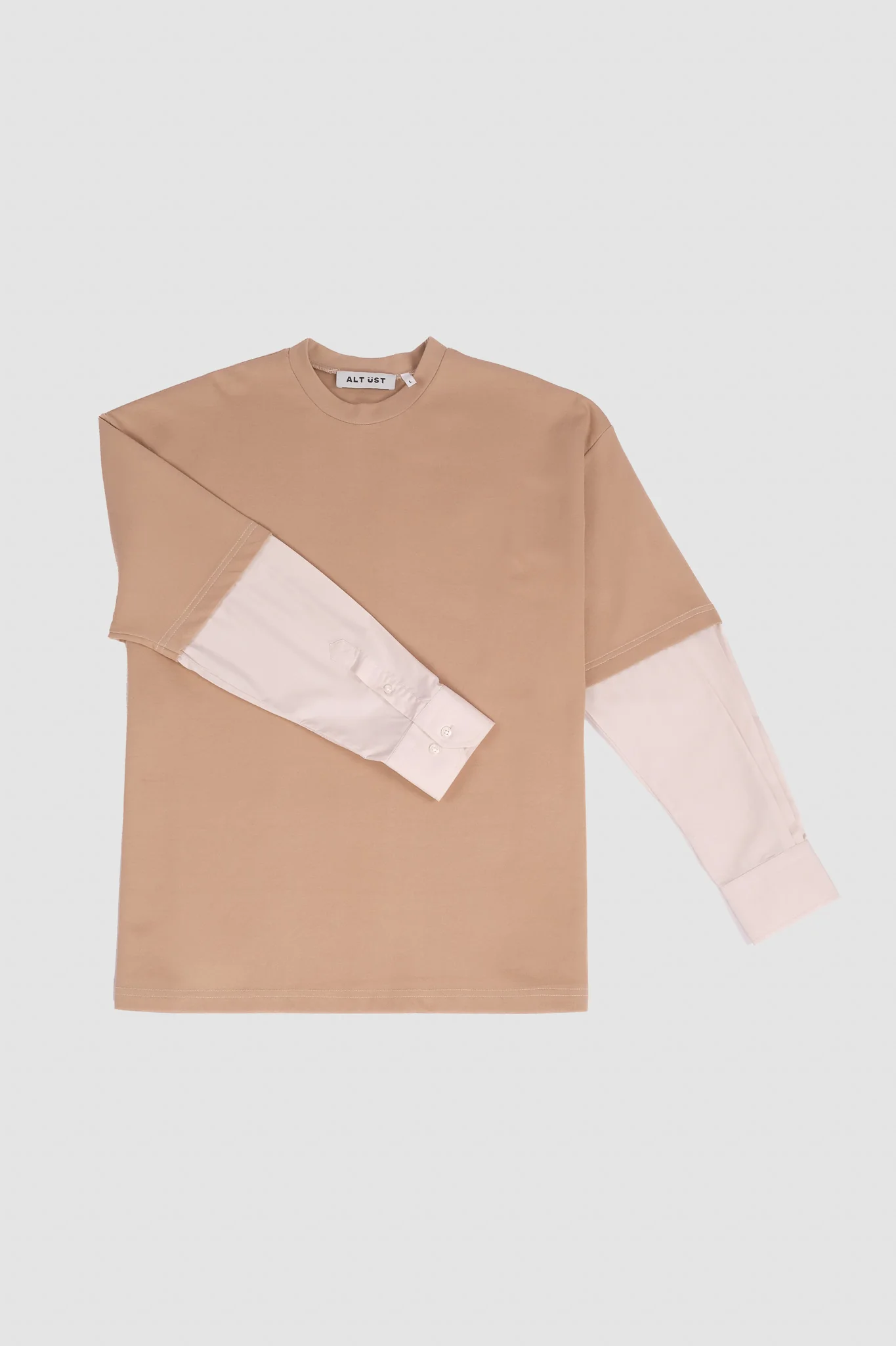 SHIRT SLEEVED T-SHIRT – ONE OF ONE IN "CAMEL-BEIGE" - L - Image 4