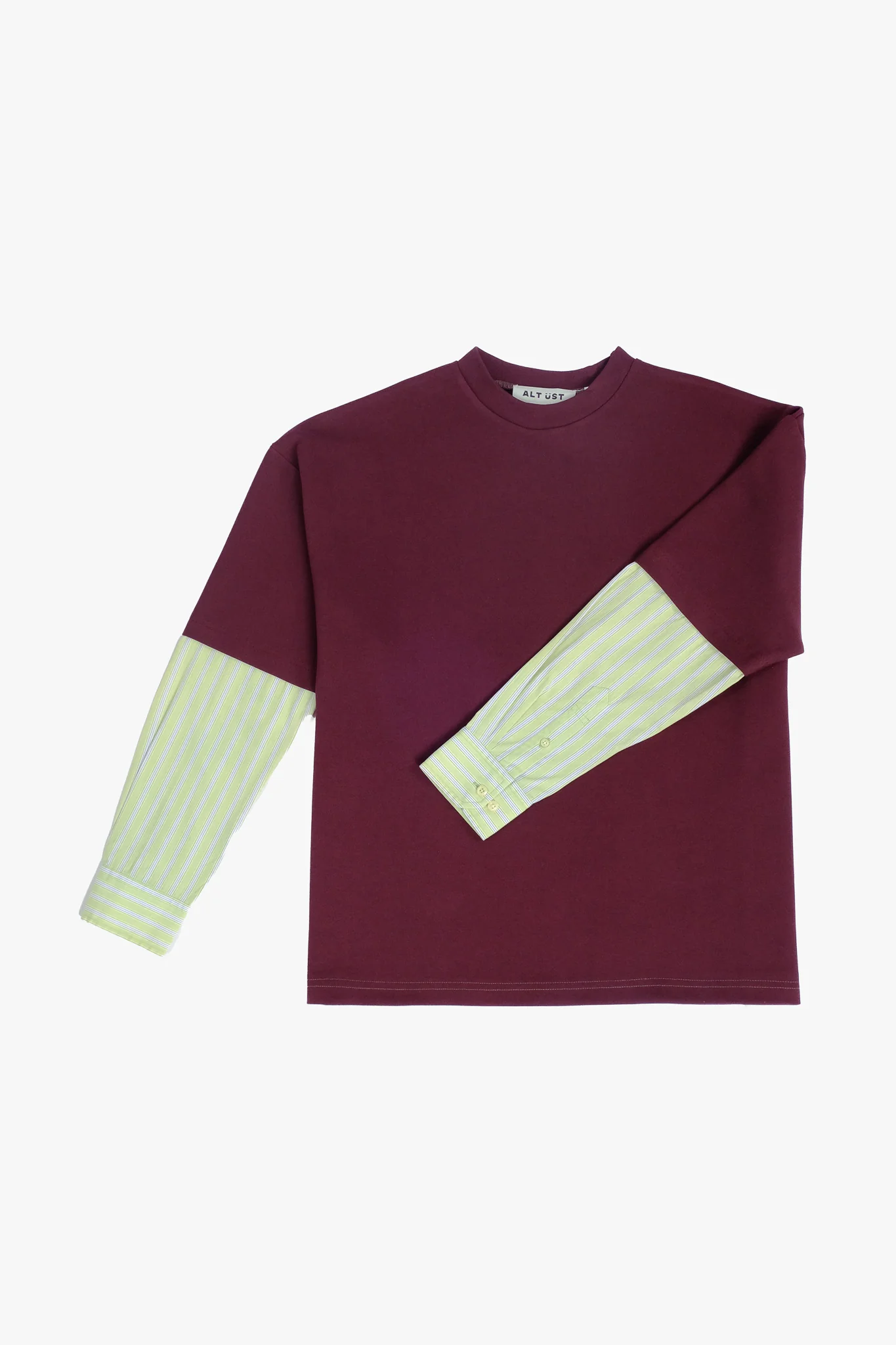 SHIRT SLEEVED T-SHIRT – ONE OF ONE IN "CHERRY-PISTACHIO" - M - Image 3