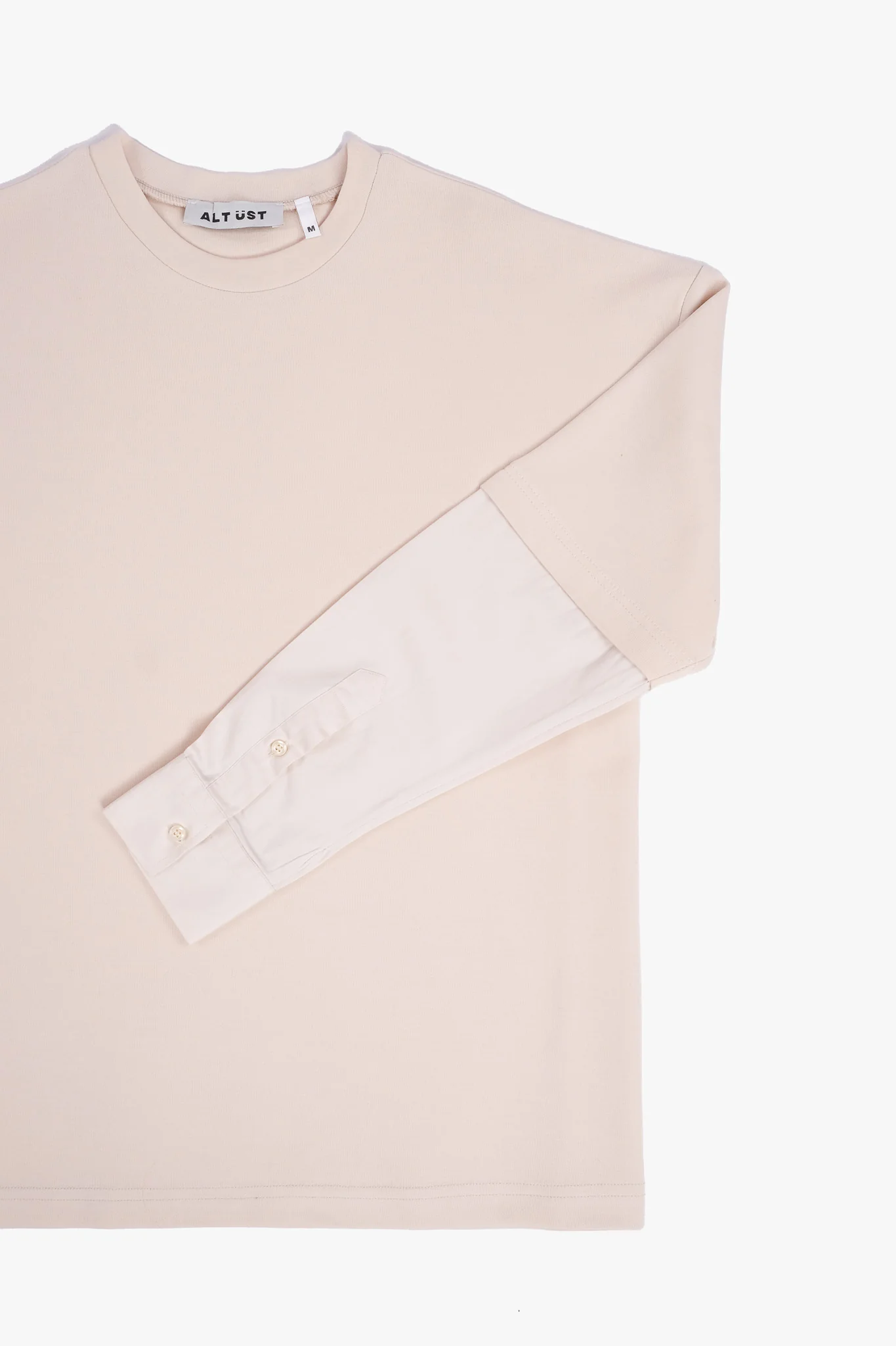SHIRT SLEEVED T-SHIRT – ONE OF ONE IN "CREAM-VANILLA" - M - Image 4