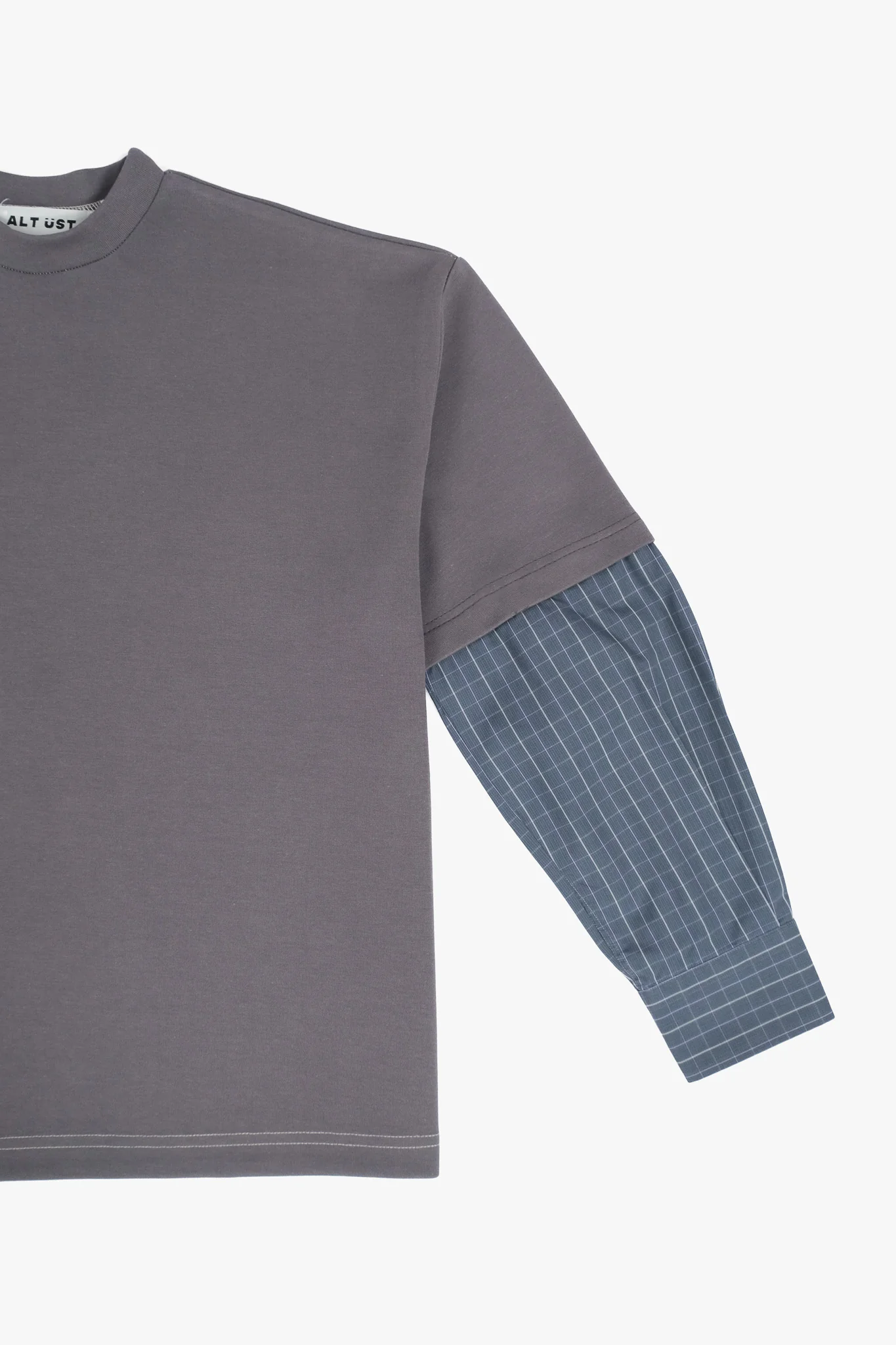 SHIRT SLEEVED T-SHIRT – ONE OF ONE IN "GRAY-MIDNIGHT" - S - Image 3